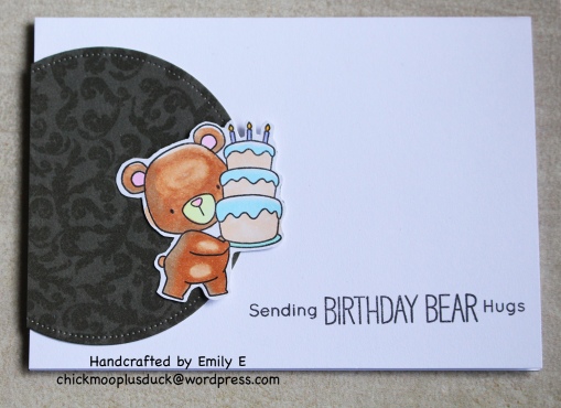Bear cake card