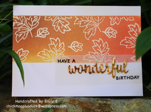 Wonderful leaves card